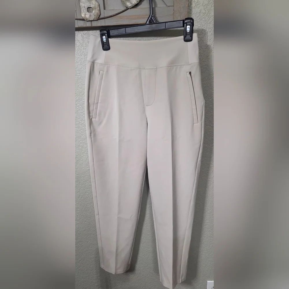 Athleta Endless High Rise Ankle Pant Size 2P Cream Color - Picture 3 of 8